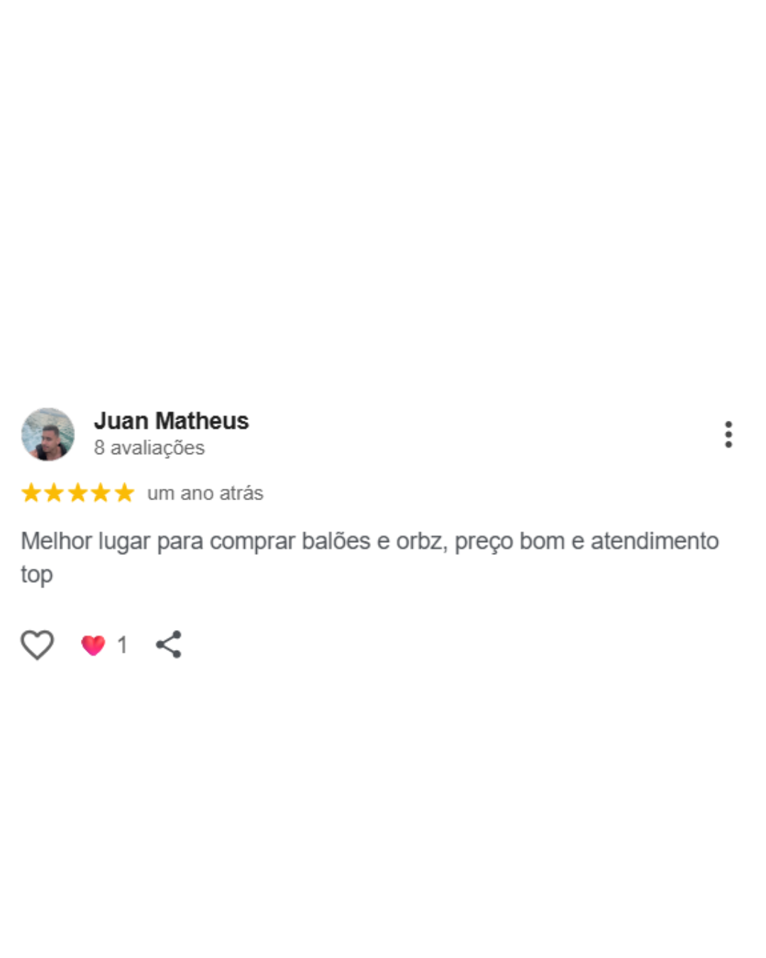 Avaliações reais de clientes da Luma Festas — imagem 3
