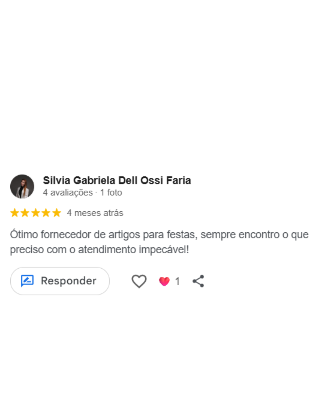 Avaliações reais de clientes da Luma Festas — imagem 2